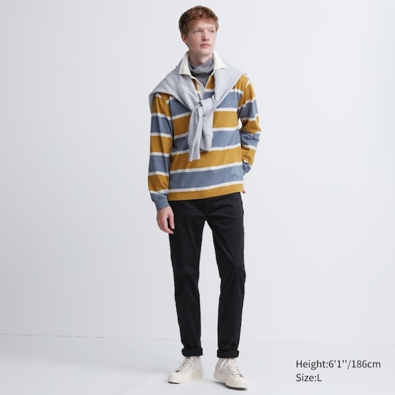 Uniqlo Ultra Stretch Color Muške Traperice Crne | 7396-NIOUL