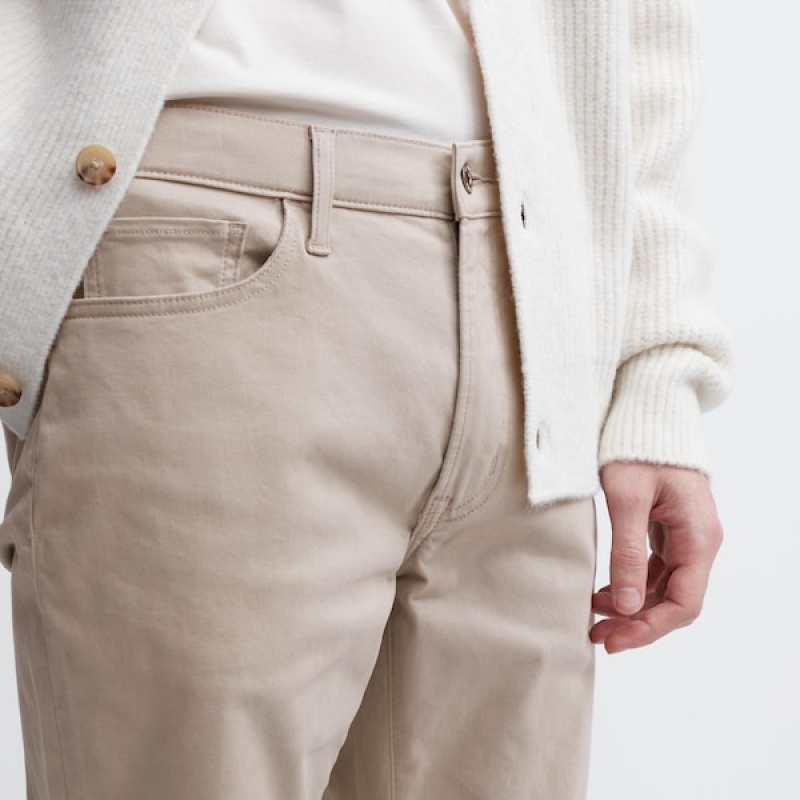 Uniqlo Ultra Stretch Color Muške Traperice Bež | 6523-JVRGM