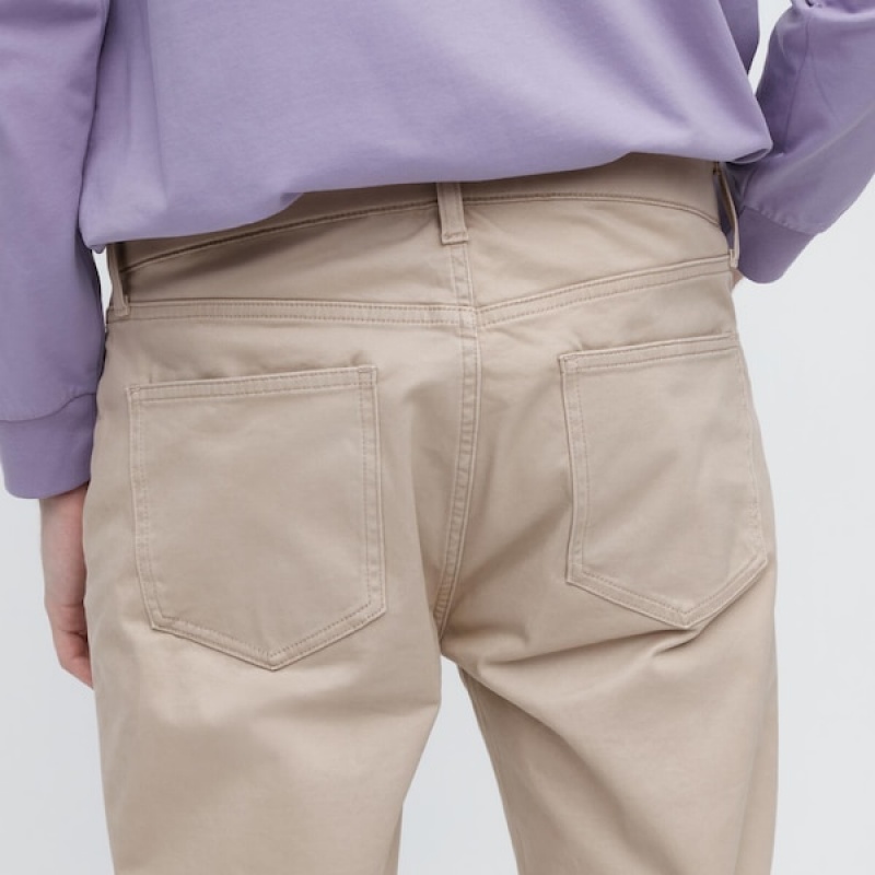 Uniqlo Ultra Stretch Color Muške Traperice Bež | 6523-JVRGM