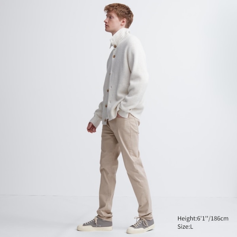 Uniqlo Ultra Stretch Color Muške Traperice Bež | 6523-JVRGM