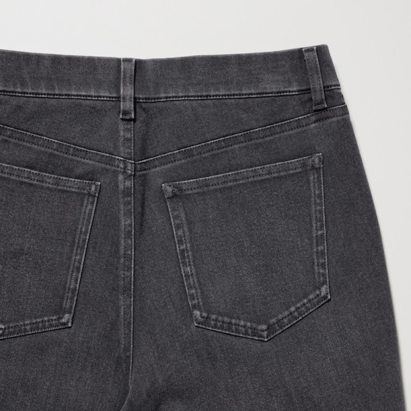 Uniqlo Ultra Stretch Denim Leggings Ženske Hlače Tamno Sive | 2348-BTNFQ