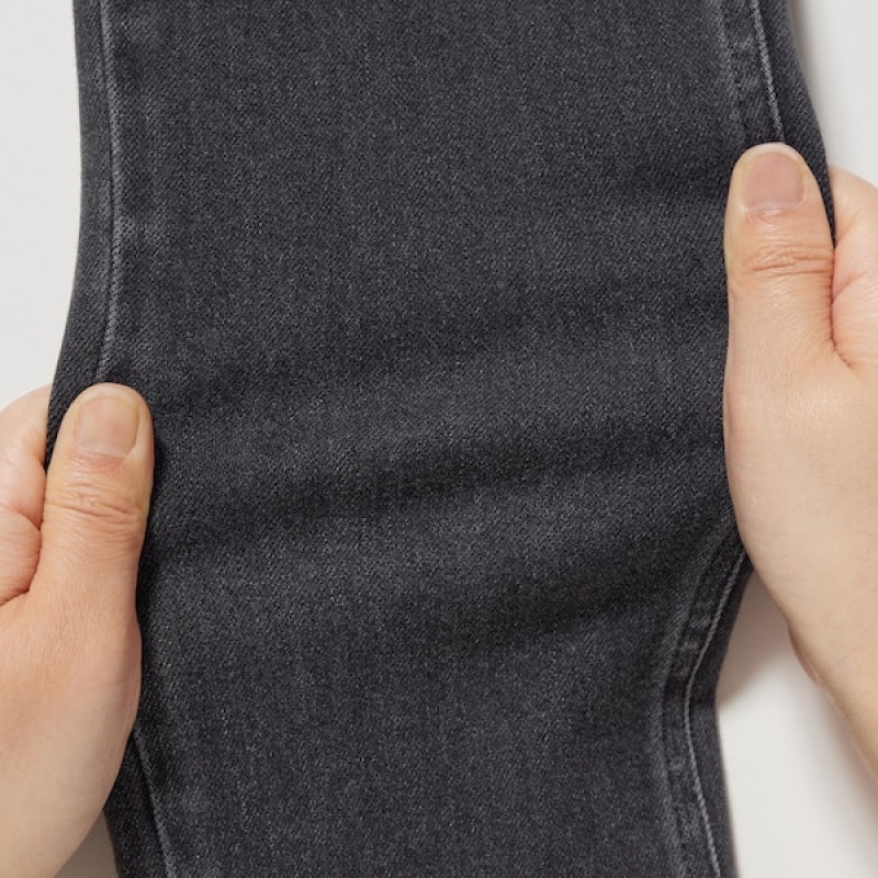 Uniqlo Ultra Stretch Denim Leggings Ženske Hlače Tamno Sive | 2348-BTNFQ