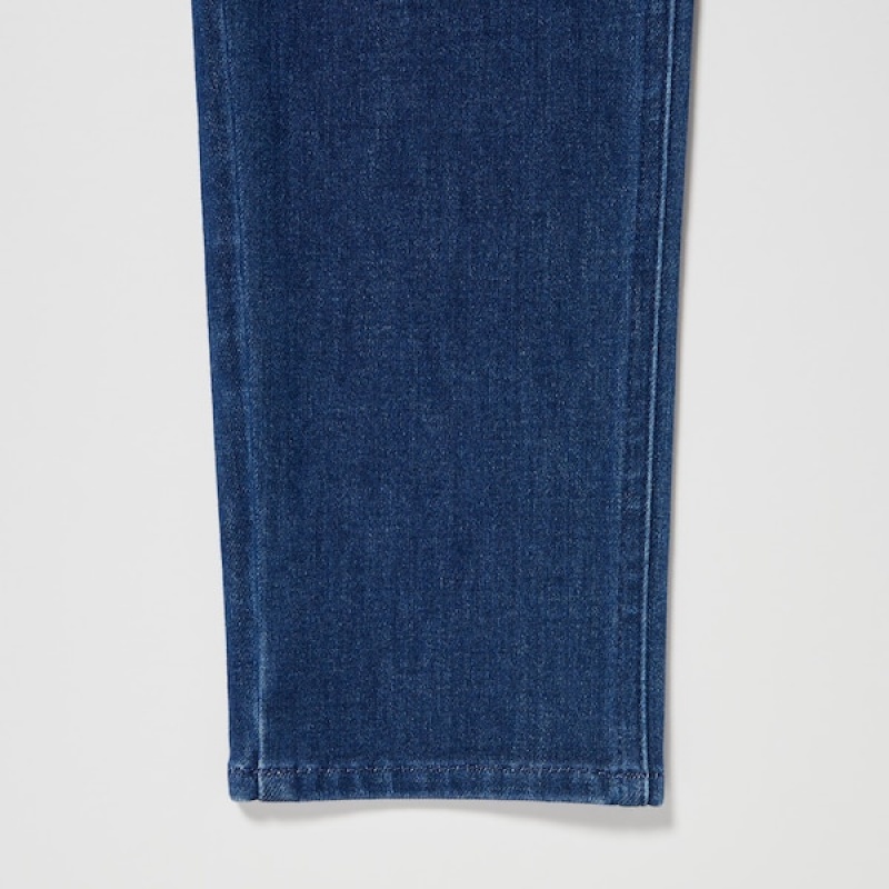 Uniqlo Ultra Stretch Denim Leggings Ženske Hlače Tamnoplave | 5019-KWVHZ