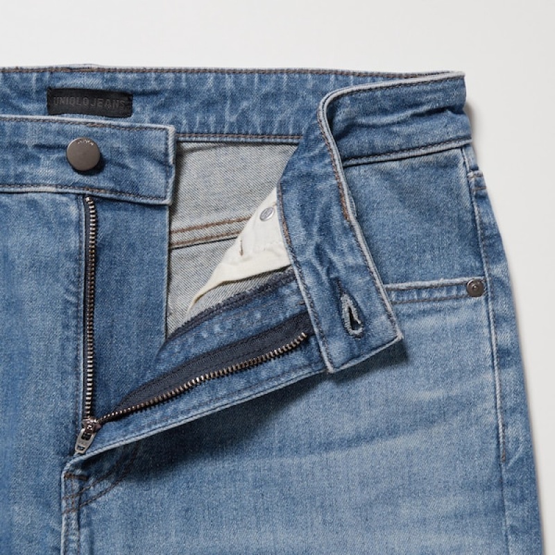 Uniqlo Ultra Stretch Distressed Muške Traperice Plave | 0468-JTVEG
