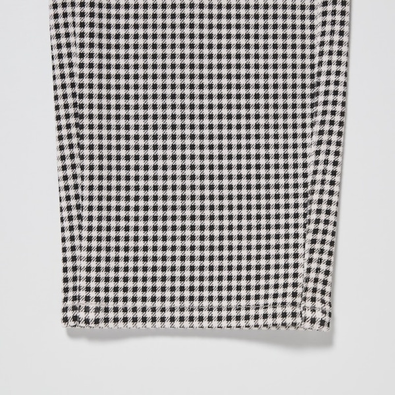Uniqlo Ultra Stretch High-Rise Print Leggings Ženske Hlače Crne | 9286-ZAKXN