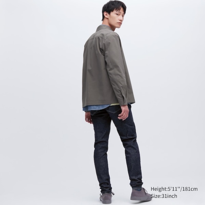 Uniqlo Ultra Stretch Mršav-Fit Muške Traperice Plave | 4095-UXAON