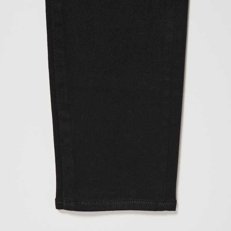 Uniqlo Ultra Stretch Mršav-Fit Muške Traperice Crne | 8624-LORTF