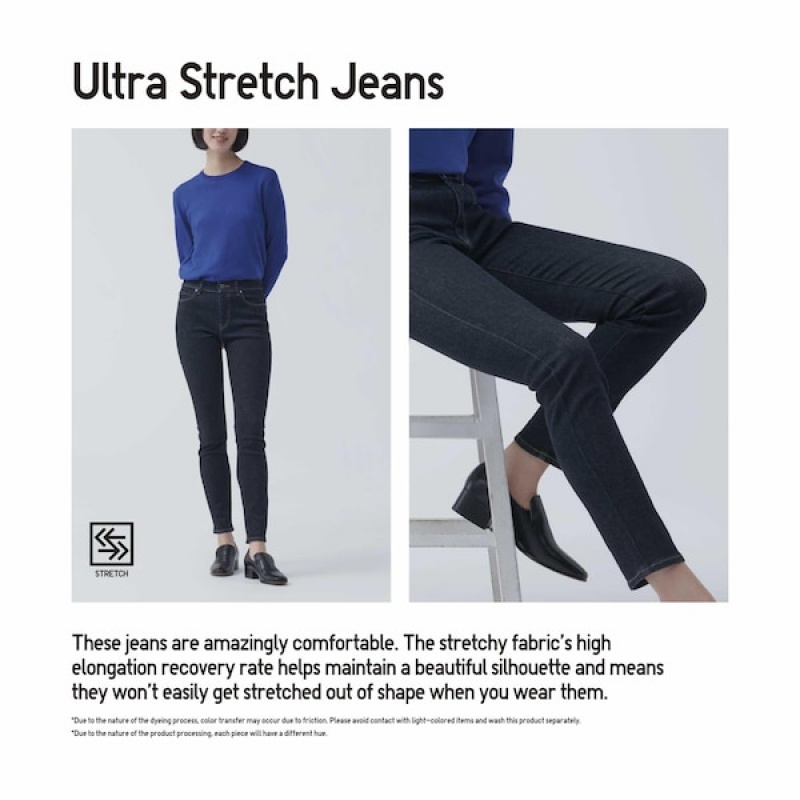 Uniqlo Ultra Stretch Ženske Traperice Tamnoplave | 7306-XBJWM