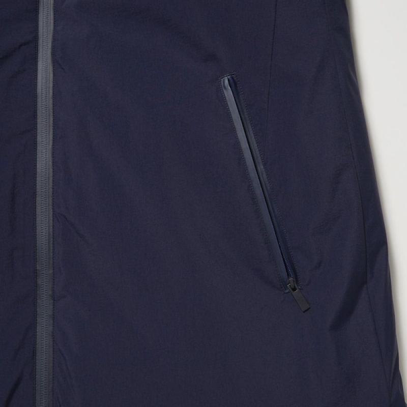Uniqlo Ultra Warm Hibrid Down Long Ženske Kaputi Tamnoplave | 1470-EMGVK
