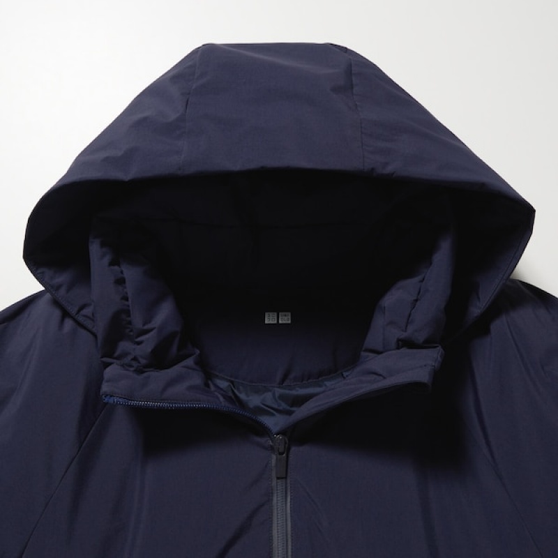 Uniqlo Ultra Warm Hibrid Down Long Ženske Kaputi Tamnoplave | 1470-EMGVK