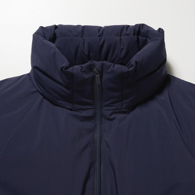Uniqlo Ultra Warm Hibrid Down Long Ženske Kaputi Tamnoplave | 1470-EMGVK