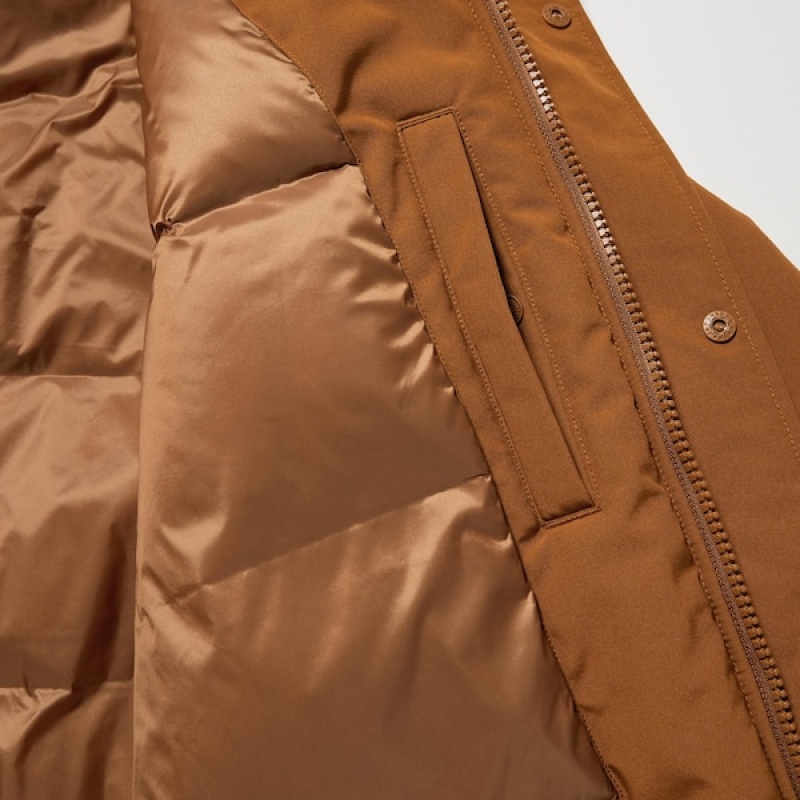 Uniqlo Ultra Warm Hibrid Down Muške Kaputi Smeđe | MICLOY-174