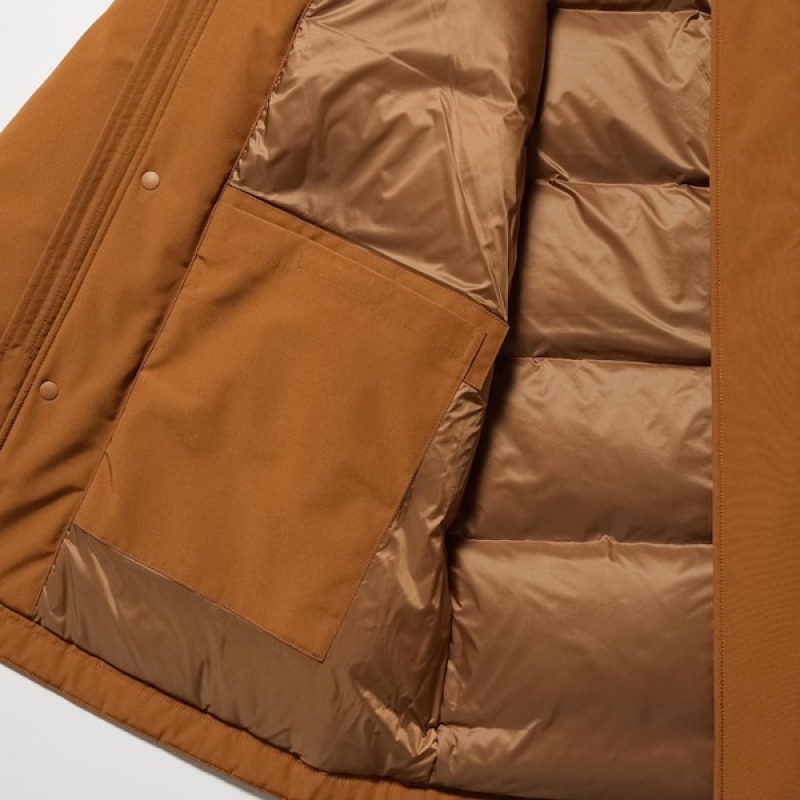 Uniqlo Ultra Warm Hibrid Down Muške Kaputi Smeđe | MICLOY-174