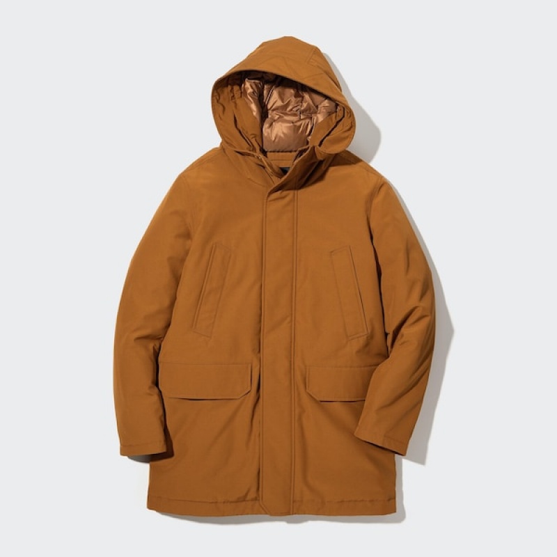 Uniqlo Ultra Warm Hibrid Down Muške Kaputi Smeđe | MICLOY-174