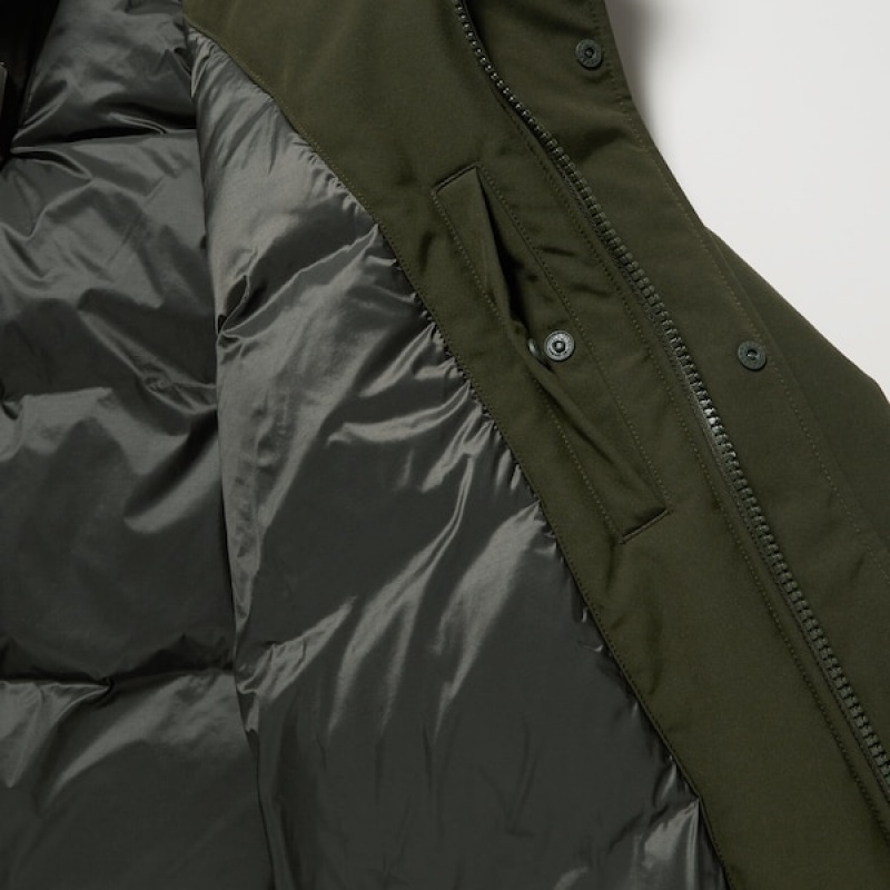 Uniqlo Ultra Warm Hibrid Down Muške Kaputi Maslinasto Zelene | MLQYCT-406