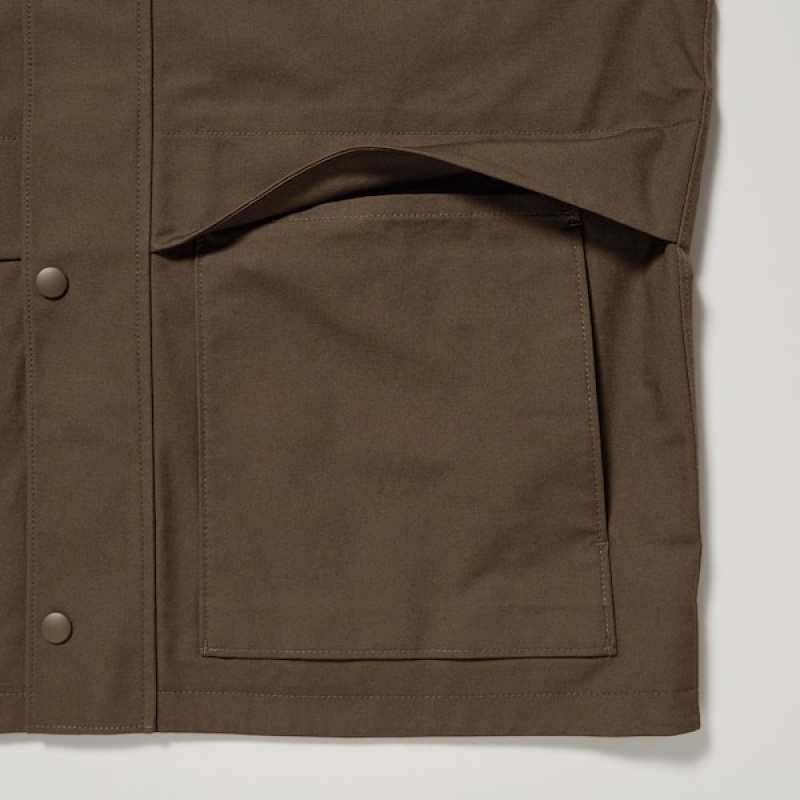 Uniqlo Utility Short Blouson Muške jackets Smeđe | XFMDAY-507