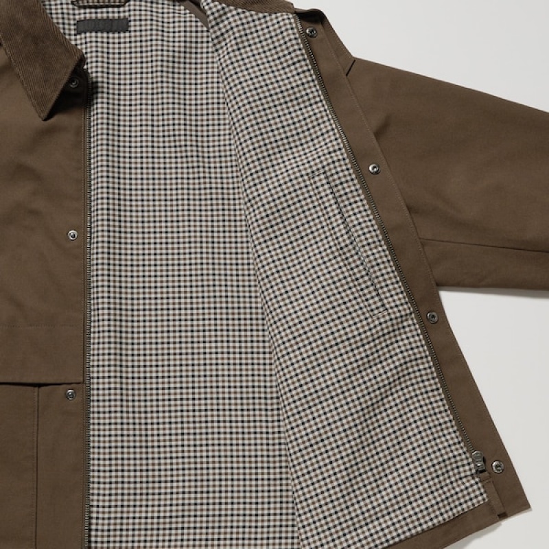 Uniqlo Utility Short Blouson Muške jackets Smeđe | XFMDAY-507