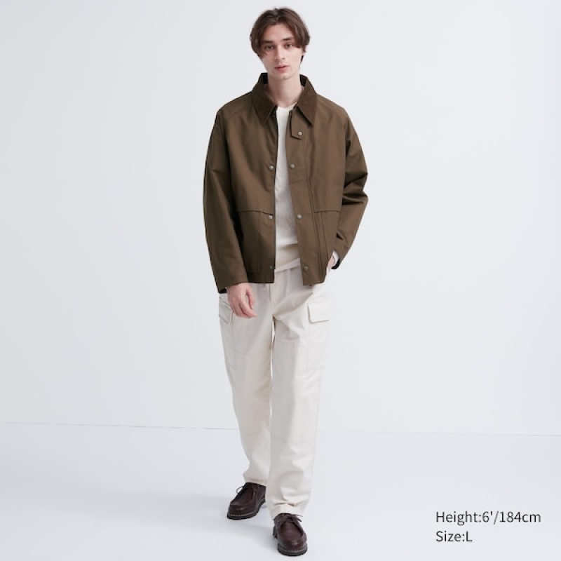 Uniqlo Utility Short Blouson Muške jackets Smeđe | XFMDAY-507