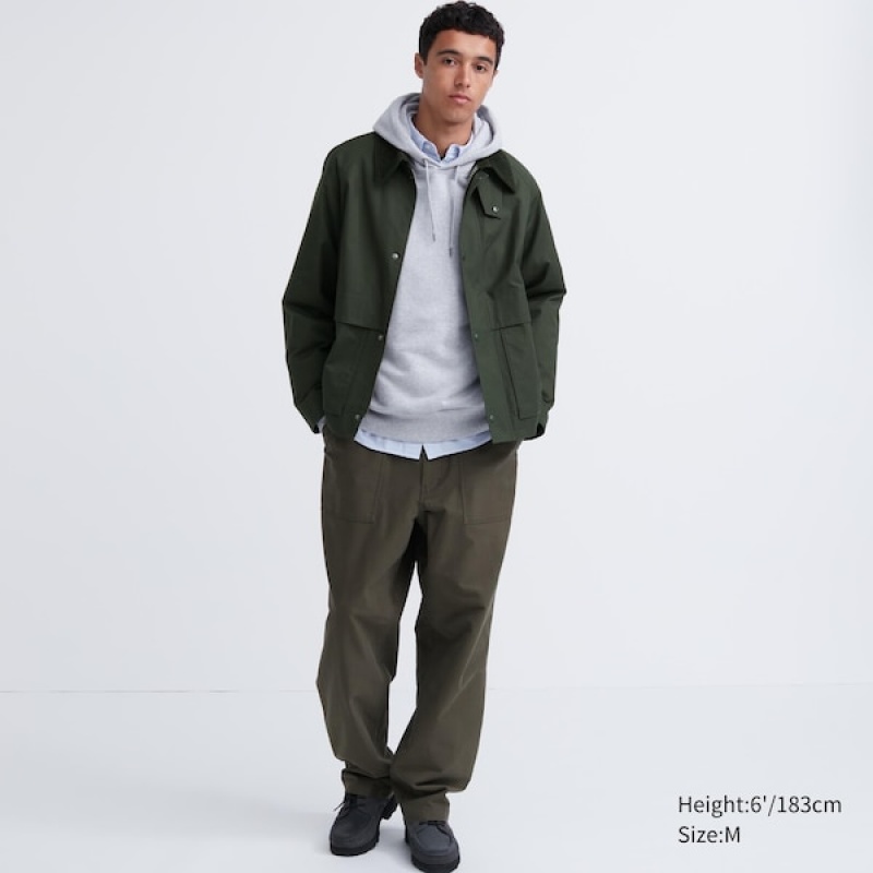 Uniqlo Utility Short Blouson Muške jackets Zelene | ZUTQVK-396