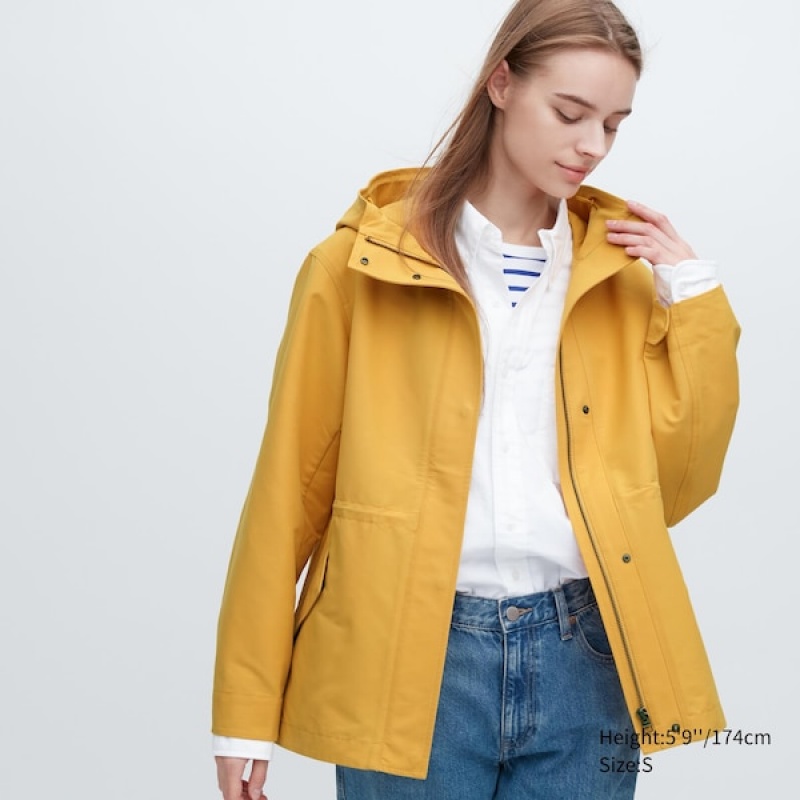 Uniqlo Utility Ženske Parka Žute | 1972-DUGKF