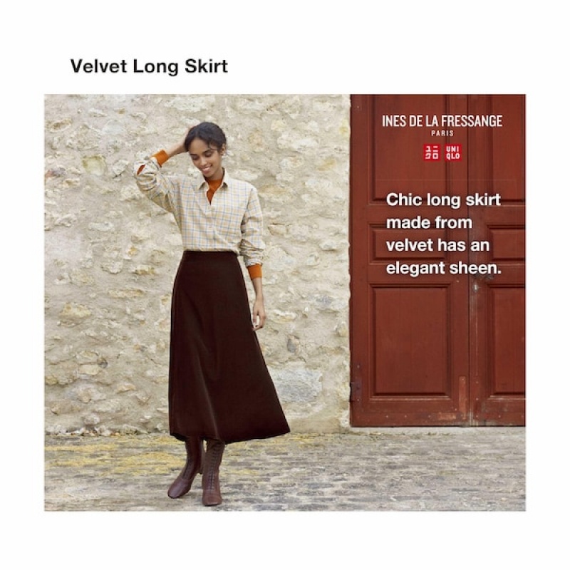 Uniqlo Velvet Narrow Ženske Suknje Smeđe | 9865-CUFLW