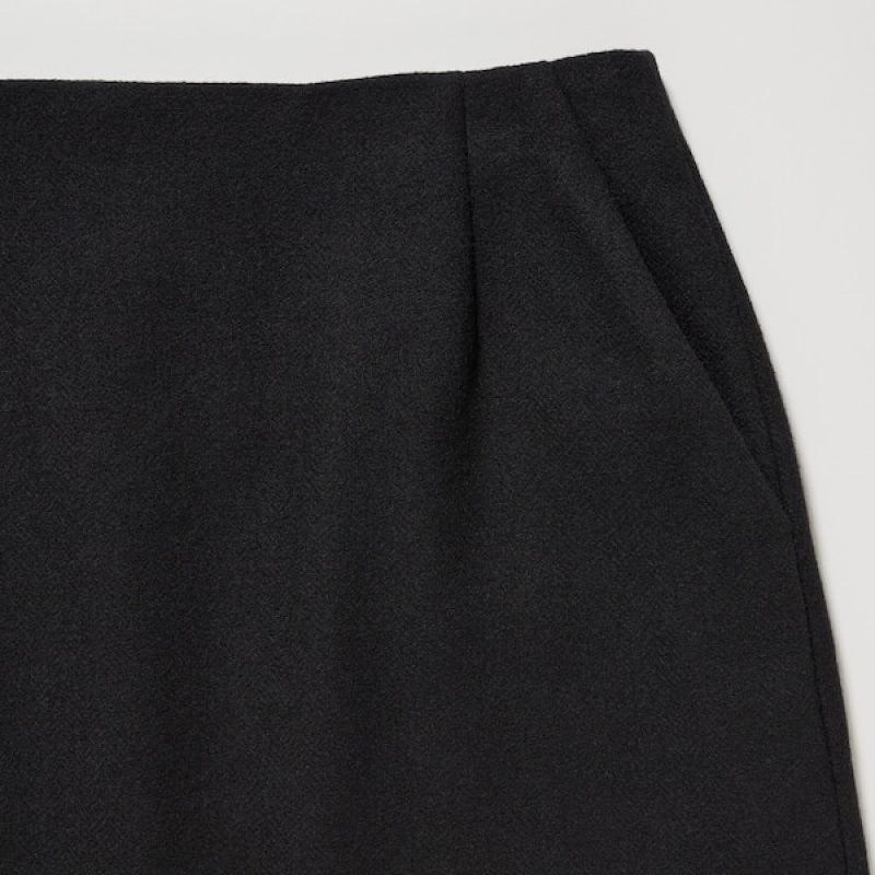 Uniqlo Vuna Blend Mini Ženske Suknje Crne | 1560-FSKJH