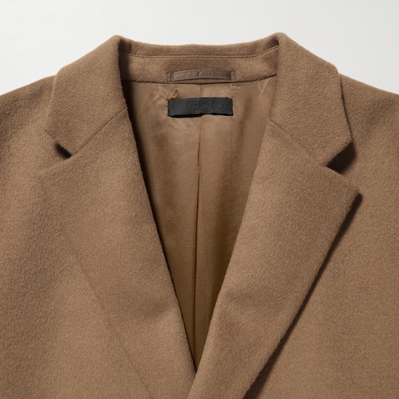 Uniqlo Vuna Cashmere Chesterfield Muške Kaputi Smeđe | JXNUKP-347