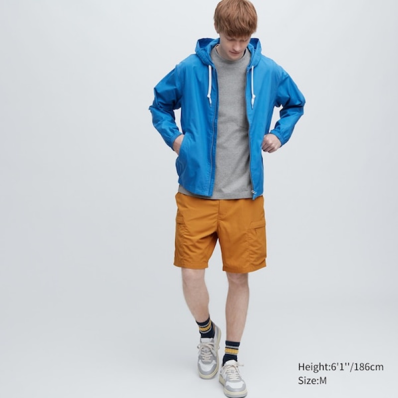 Uniqlo Washed Cotton Crew Neck Long-Sleeve Muške jackets Plave | 3564-AZQTV