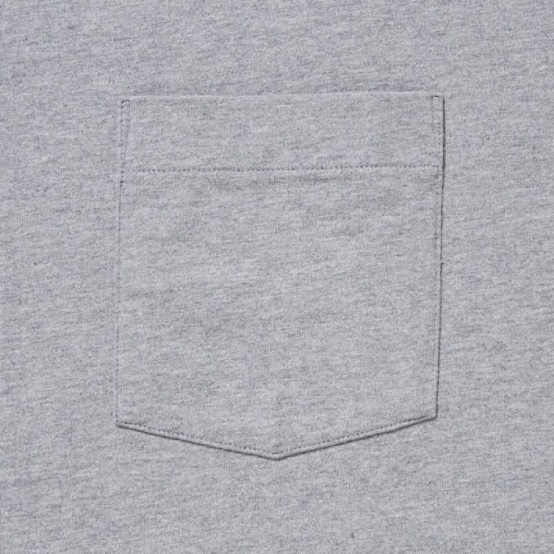 Uniqlo Washed Cotton Crew Neck Long-Sleeve Muške Majice Sive | 7846-ZORFC