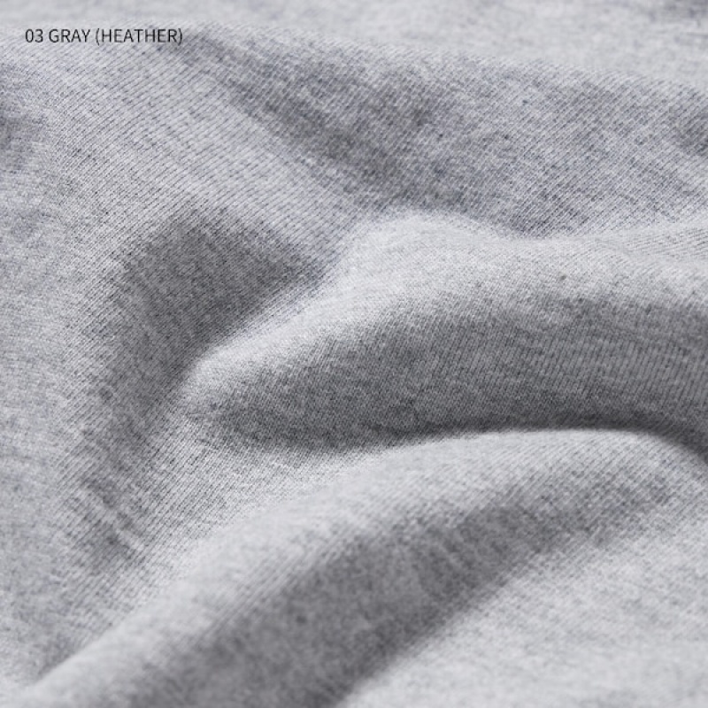 Uniqlo Washed Cotton Crew Neck Long-Sleeve Muške Majice Sive | 7846-ZORFC
