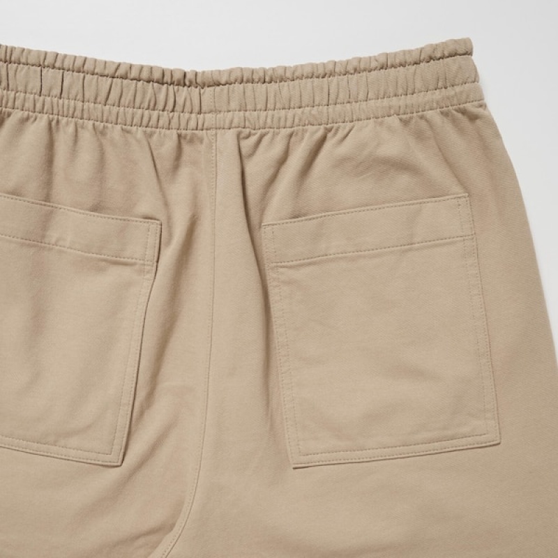 Uniqlo Washed Jersey Ankle Muške Hlače Bež | 0264-FNXSK