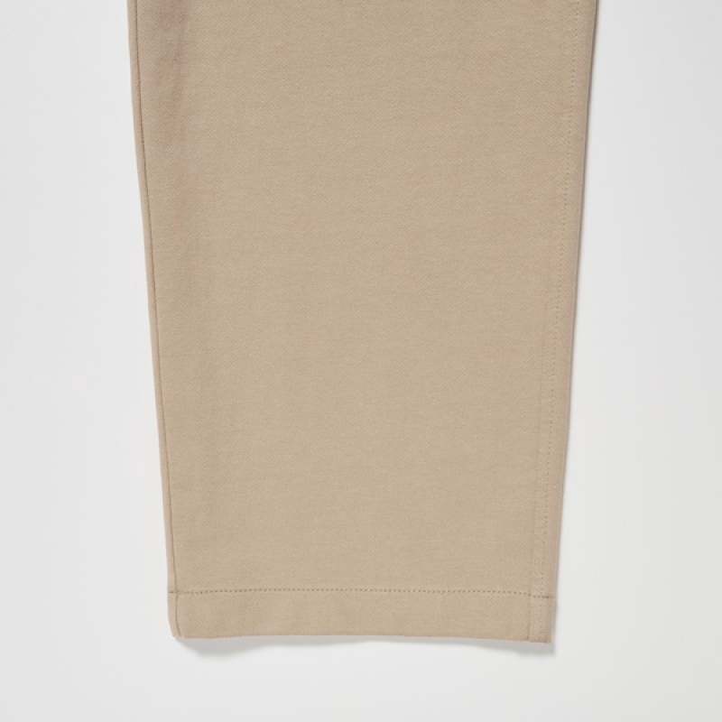 Uniqlo Washed Jersey Ankle Muške Hlače Bež | 0264-FNXSK