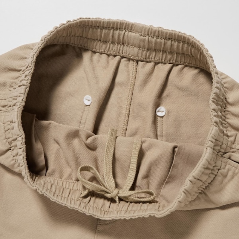 Uniqlo Washed Jersey Ankle Muške Hlače Bež | 0264-FNXSK