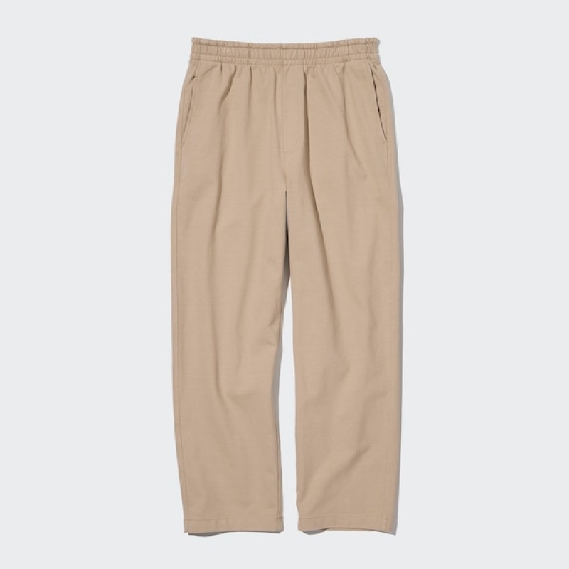 Uniqlo Washed Jersey Ankle Muške Hlače Bež | 0264-FNXSK