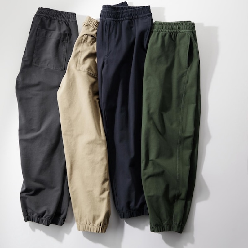 Uniqlo Washed Jersey Muške Jogger Hlače Bež | 4961-RQEIX