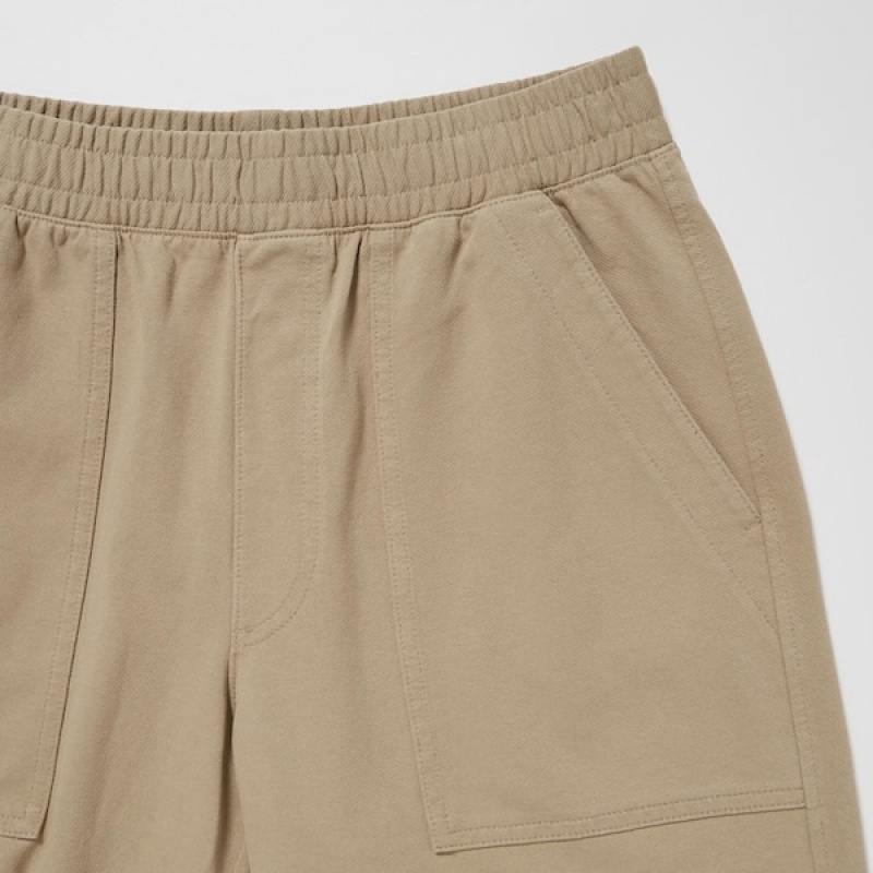 Uniqlo Washed Jersey Muške Jogger Hlače Bež | 6210-CKNID