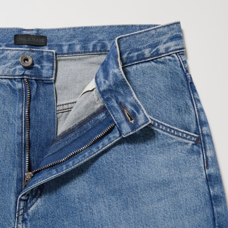 Uniqlo Wide-Fit Muške Traperice Plave | 5023-PALGH