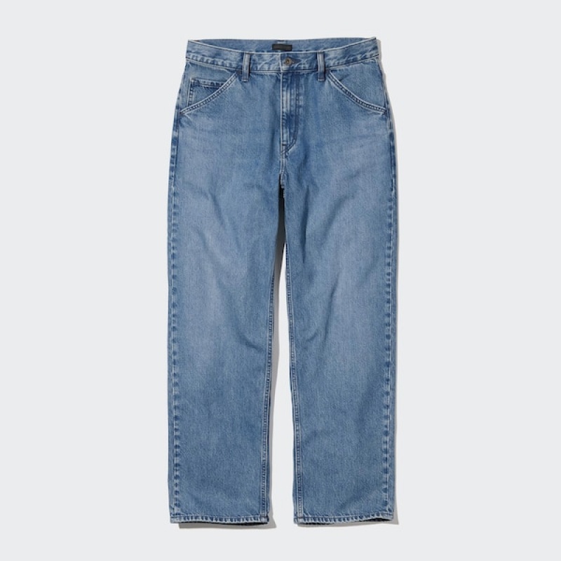 Uniqlo Wide-Fit Muške Traperice Plave | 5023-PALGH