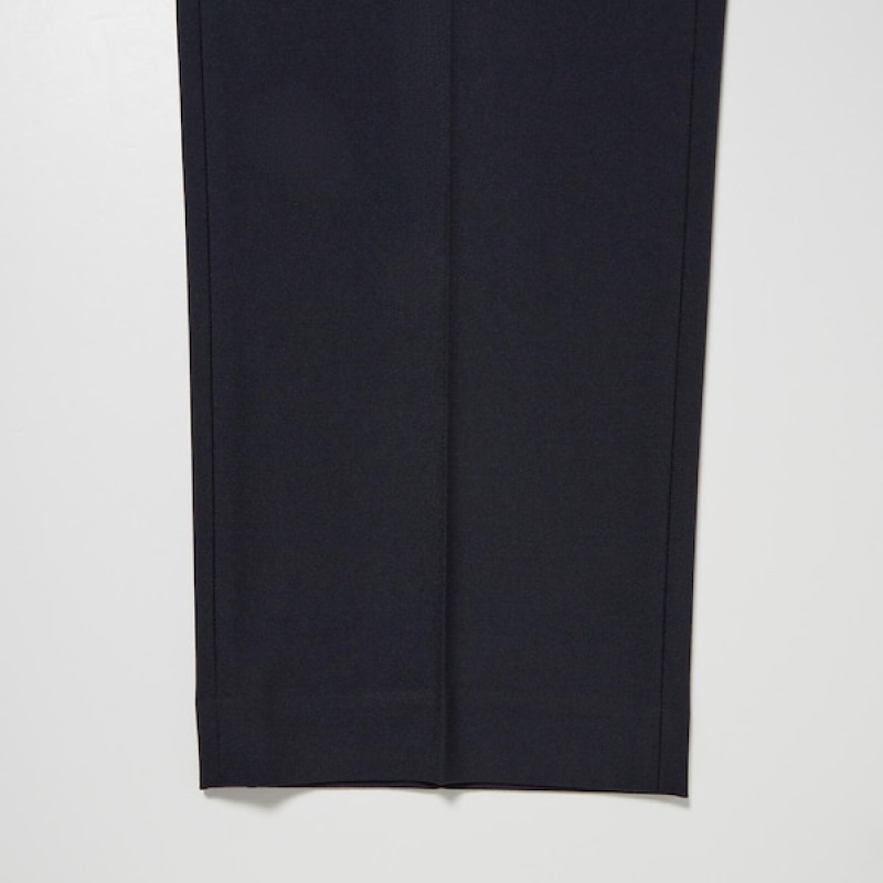 Uniqlo Wide-Fit Plisirana Muške Hlače Tamnoplave | 6240-SHDCZ