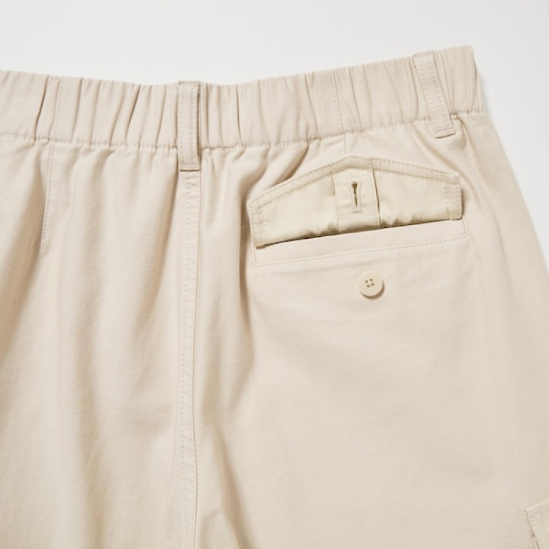 Uniqlo Wide Ravno Cargo Ženske Hlače Bijele | 5031-VWGOY