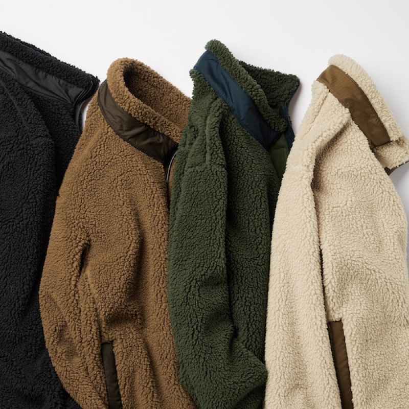 Uniqlo Windproof Outer Fleece Muške jackets Bež | DGYORH-260