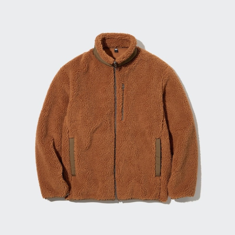 Uniqlo Windproof Outer Fleece Muške jackets Narančaste | FWSQXH-740