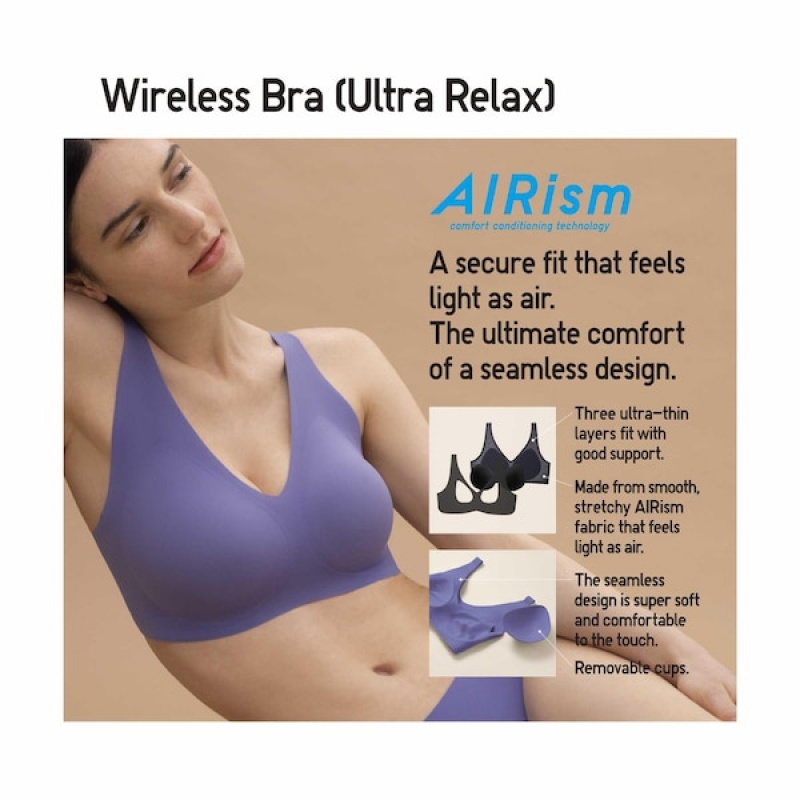 Uniqlo Wireless Ženske Grudnjaci Bež | 1926-OUXNR