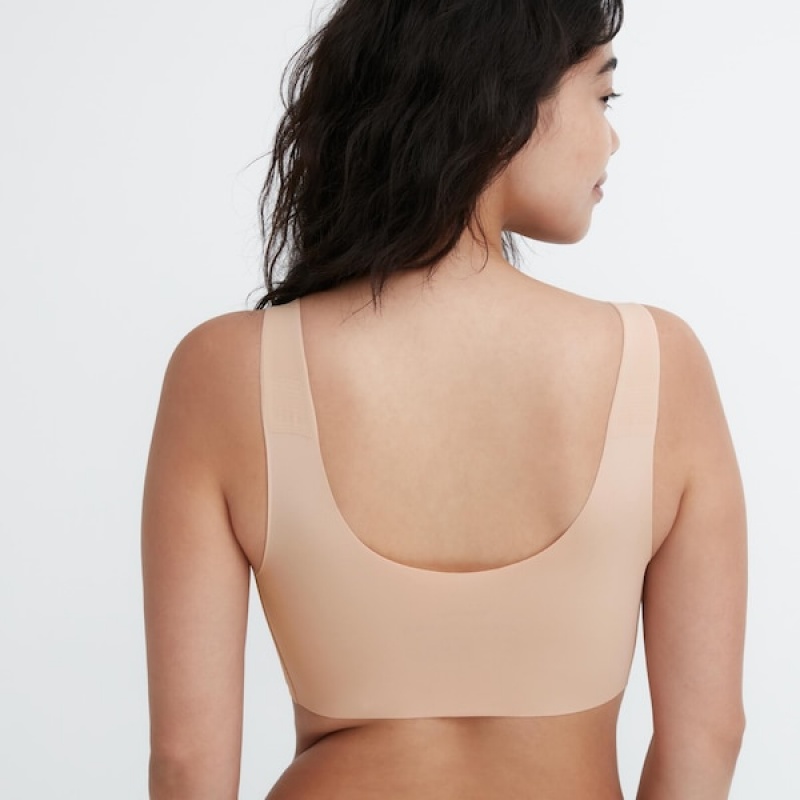 Uniqlo Wireless Ženske Grudnjaci Bež | 1926-OUXNR