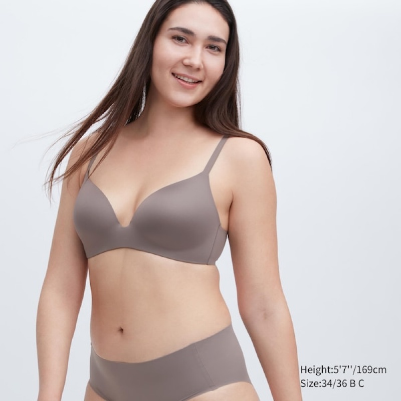 Uniqlo Wireless Ženske Grudnjaci Smeđe | 1530-QDRMF